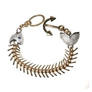 BR fish anchor toggle bracelet